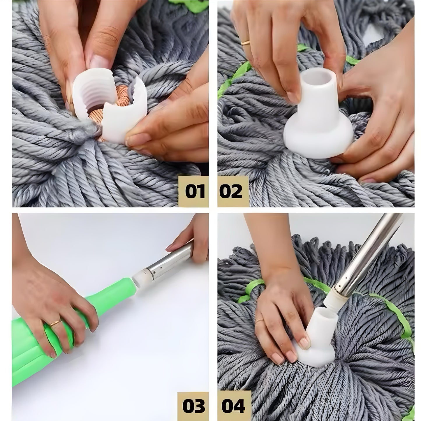 Bamboo Fiber Self-Twisting Rotating Mop