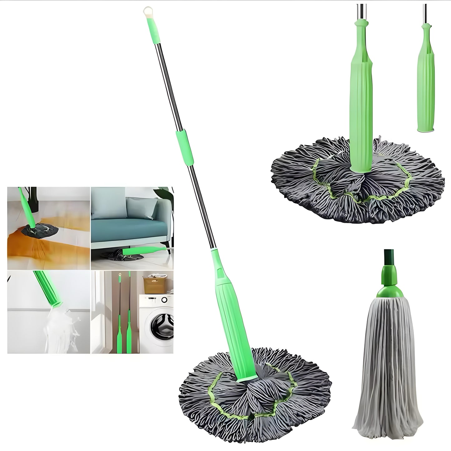 Bamboo Fiber Self-Twisting Rotating Mop