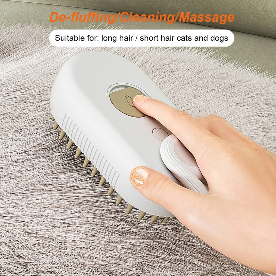Steam Brush-Comb for Cats