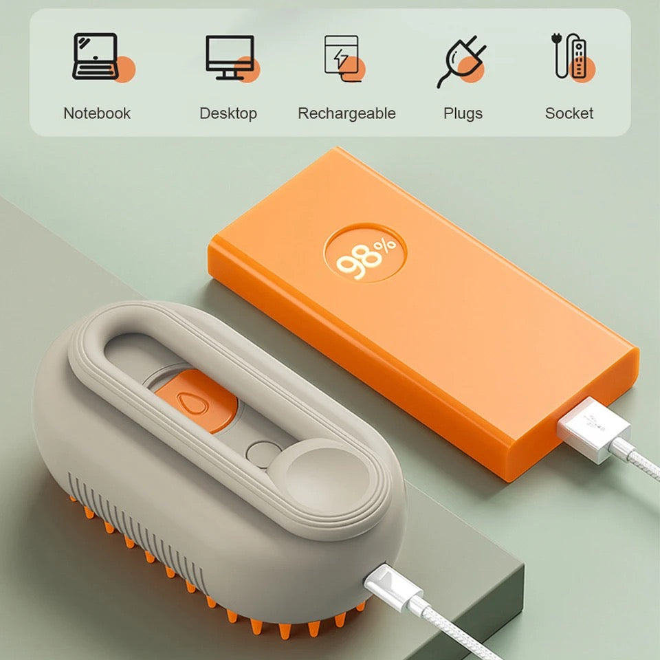 Steam Brush-Comb for Cats