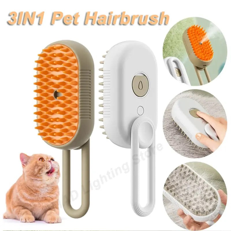 Steam Brush-Comb for Cats